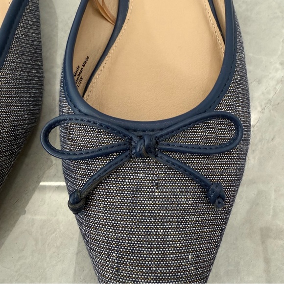 Women’s American Exchange Slip On Flat Sandals Pointed Toe Bow Denim Size 8.5 - Picture 5 of 12
